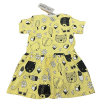 Load image into Gallery viewer, Girls Milk &amp; Masuki, organic cotton blend romper dress, bears picnic, NEW, size 2, L: 48cm