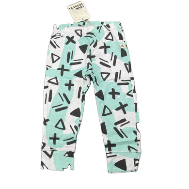 Girls Milk & Masuki, organic cotton cropped leggings, elasticated, Inside leg: 29cm approx, NEW, size 4,  