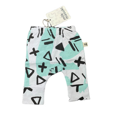 unisex Milk & Masuki, organic cotton cropped leggings, elasticated, NEW, size 0000,  