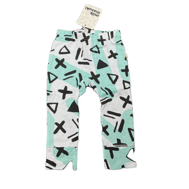 unisex Milk & Masuki, organic cotton cropped leggings, elasticated, NEW, size 0,  