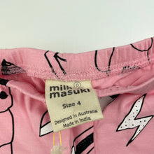 Load image into Gallery viewer, Girls Milk &amp; Masuki, wonderland organic cotton stretchy leggings, Inside leg: 37cm, NEW, size 4,  