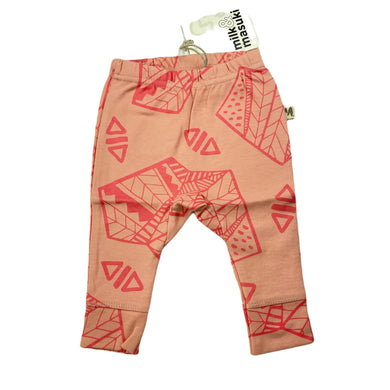 Girls Milk & Masuki, pink organic cotton leggings/bottoms, NEW, size 000,  