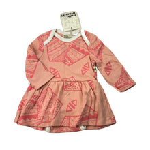Load image into Gallery viewer, Girls Milk &amp; Masuki, pink organic cotton romper dress, NEW, size 000, L: 33cm