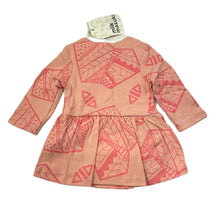 Load image into Gallery viewer, Girls Milk &amp; Masuki, pink organic cotton romper dress, NEW, size 000, L: 33cm