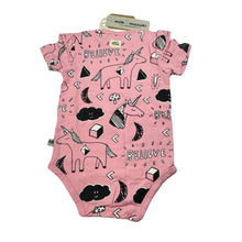 Load image into Gallery viewer, Girls Milk &amp; Masuki, organic cotton ruffle romper, believe, NEW, size 1,  