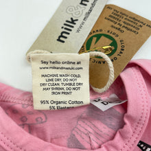 Load image into Gallery viewer, Girls Milk &amp; Masuki, pink organic cotton romper, believe, NEW, size 0,  