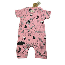 Load image into Gallery viewer, Girls Milk &amp; Masuki, pink organic cotton romper, believe, NEW, size 0,  