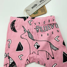 Load image into Gallery viewer, Girls Milk &amp; Masuki, organic cotton leggings / bottoms, believe, NEW, size 0000,  