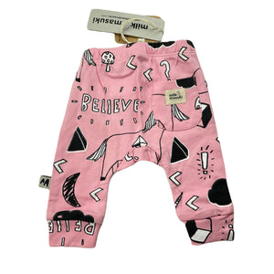 Girls Milk & Masuki, organic cotton leggings / bottoms, believe, NEW, size 0000,  