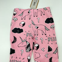 Load image into Gallery viewer, Girls Milk &amp; Masuki, stretchy organic leggings, believe, Inside leg: 34cm, NEW, size 3,  