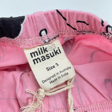 Load image into Gallery viewer, Girls Milk &amp; Masuki, stretchy organic leggings, believe, Inside leg: 34cm, NEW, size 3,  