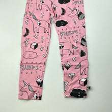 Load image into Gallery viewer, Girls Milk &amp; Masuki, stretchy organic leggings, believe, Inside leg: 42cm, NEW, size 6,  