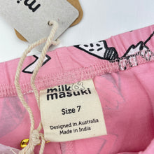 Load image into Gallery viewer, Girls Milk &amp; Masuki, stretchy organic leggings, believe, Inside leg: 45cm, NEW, size 7,  