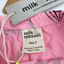 Load image into Gallery viewer, Girls Milk &amp; Masuki, wonderland organic cotton stretchy leggings, Inside leg: 33.5cm, NEW, size 3,  