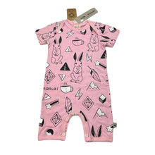 Load image into Gallery viewer, Girls Milk &amp; Masuki, stretchy organic cotton romper, wonderland, NEW, size 0,  