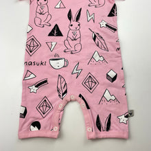 Load image into Gallery viewer, Girls Milk &amp; Masuki, stretchy organic cotton romper, wonderland, NEW, size 0,  