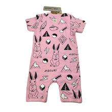 Load image into Gallery viewer, Girls Milk &amp; Masuki, stretchy organic cotton romper, wonderland, NEW, size 0,  