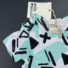 Load image into Gallery viewer, unisex Milk &amp; Masuki, organic cotton bodysuit/romper, NEW, size 0,  