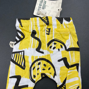 unisex Milk & Masuki, organic cotton leggings / bottoms, elasticated, NEW, size 0000,  