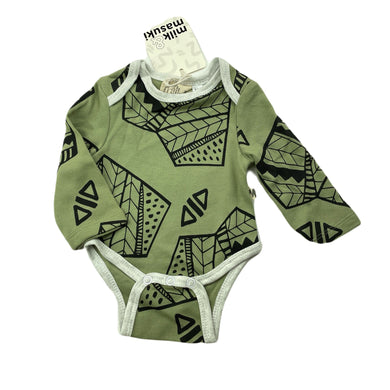 unisex Milk & Masuki, soft feel organic cotton bodysuit/romper, NEW, size 0000,  