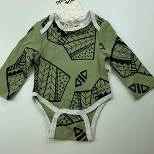 unisex Milk & Masuki, soft feel organic cotton bodysuit/romper, NEW, size 0000,  