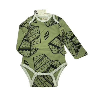 unisex Milk & Masuki, soft feel organic cotton bodysuit/romper, NEW, size 00,  