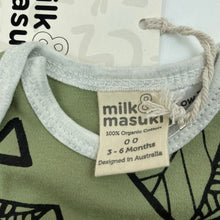 Load image into Gallery viewer, unisex Milk &amp; Masuki, soft feel organic cotton bodysuit/romper, NEW, size 00,  