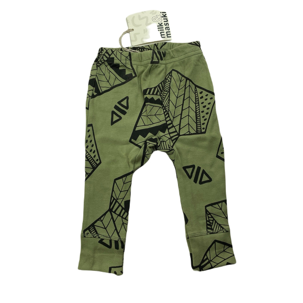 unisex Milk & Masuki, organic cotton leggings / bottoms, elasticated, NEW, size 00,  