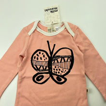 Load image into Gallery viewer, Girls Milk &amp; Masuki, soft organic cotton bodysuit / romper, butterfly, NEW, size 0,  