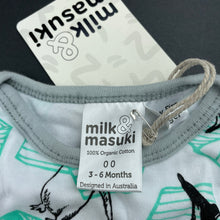 Load image into Gallery viewer, unisex Milk &amp; Masuki, organic cotton bodysuit/romper, penguins, NEW, size 00,  