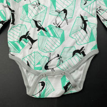 Load image into Gallery viewer, unisex Milk &amp; Masuki, organic cotton bodysuit/romper, penguins, NEW, size 0,  