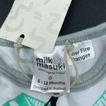 Load image into Gallery viewer, unisex Milk &amp; Masuki, organic cotton bodysuit/romper, penguins, NEW, size 0,  