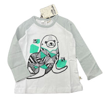 Load image into Gallery viewer, unisex Milk &amp; Masuki, soft feel organic cotton top, seal, NEW, size 2,  