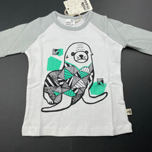 Load image into Gallery viewer, unisex Milk &amp; Masuki, soft feel organic cotton top, seal, NEW, size 2,  