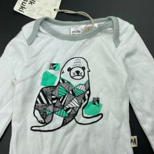 Load image into Gallery viewer, unisex Milk &amp; Masuki, soft feel organic cotton bodysuit, seal, NEW, size 000,  
