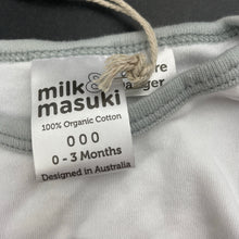 Load image into Gallery viewer, unisex Milk &amp; Masuki, soft feel organic cotton bodysuit, seal, NEW, size 000,  