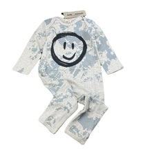 Load image into Gallery viewer, unisex Milk &amp; Masuki, organic cotton romper, splatter smiley, NEW, size 1,  