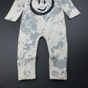 unisex Milk & Masuki, organic cotton romper, splatter smiley, NEW, size 1,  
