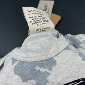 unisex Milk & Masuki, organic cotton romper, splatter smiley, NEW, size 1,  