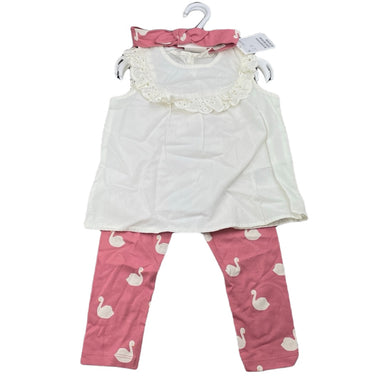 Girls H&M, cotton top, leggings & headband set, NEW, size 1-2,  