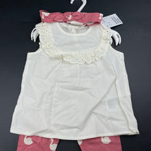 Load image into Gallery viewer, Girls H&amp;M, cotton top, leggings &amp; headband set, NEW, size 1-2,  