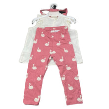 Load image into Gallery viewer, Girls H&amp;M, cotton top, leggings &amp; headband set, NEW, size 1-2,  