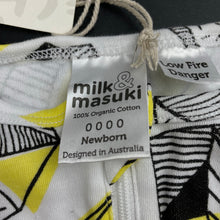 Load image into Gallery viewer, unisex Milk &amp; Masuki, organic cotton zip coverall/romper, NEW, size 0000,  
