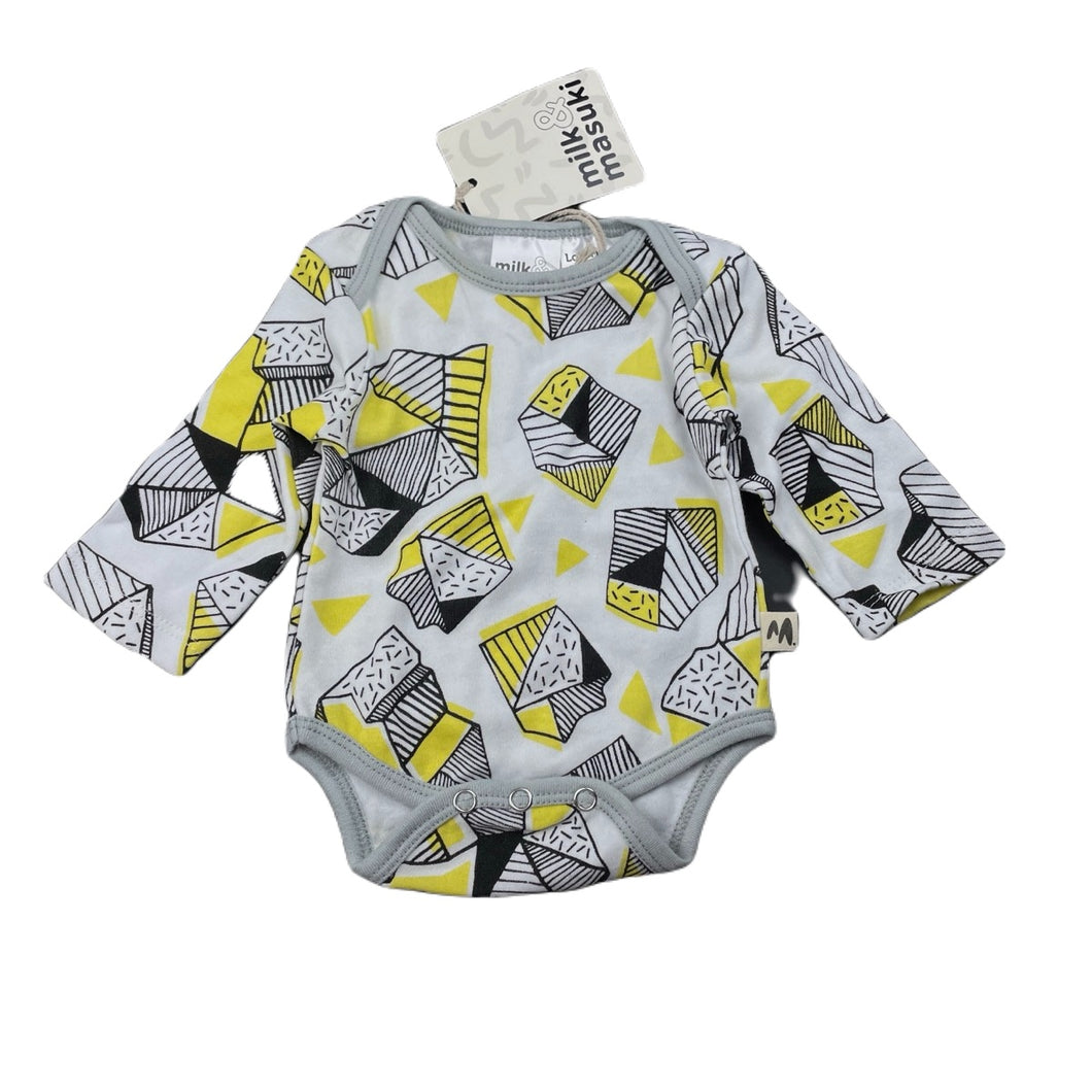 unisex Milk & Masuki, organic cotton bodysuit/romper, NEW, size 0000,  