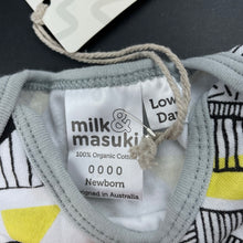 Load image into Gallery viewer, unisex Milk &amp; Masuki, organic cotton bodysuit/romper, NEW, size 0000,  