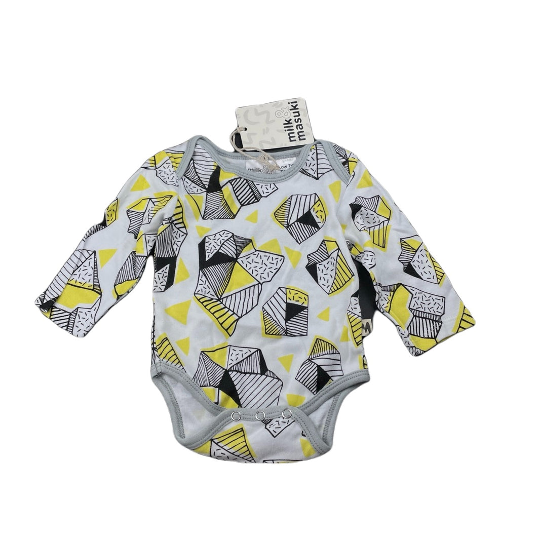 unisex Milk & Masuki, organic cotton bodysuit/romper, NEW, size 000,  