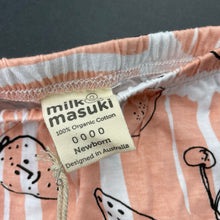 Load image into Gallery viewer, Girls Milk &amp; Masuki, organic cotton leggings/bottoms, fruit, NEW, size 0000,  