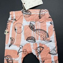 Load image into Gallery viewer, Girls Milk &amp; Masuki, organic cotton leggings/bottoms, fruit, NEW, size 0000,  