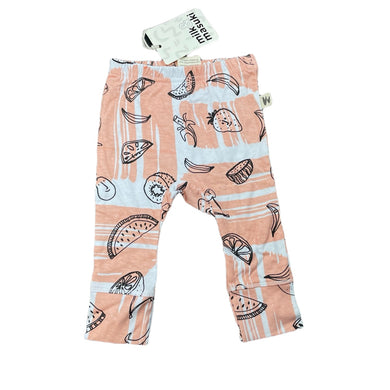 Girls Milk & Masuki, organic cotton leggings/bottoms, fruit, NEW, size 00,  