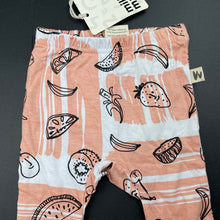 Load image into Gallery viewer, Girls Milk &amp; Masuki, organic cotton leggings/bottoms, fruit, NEW, size 00,  
